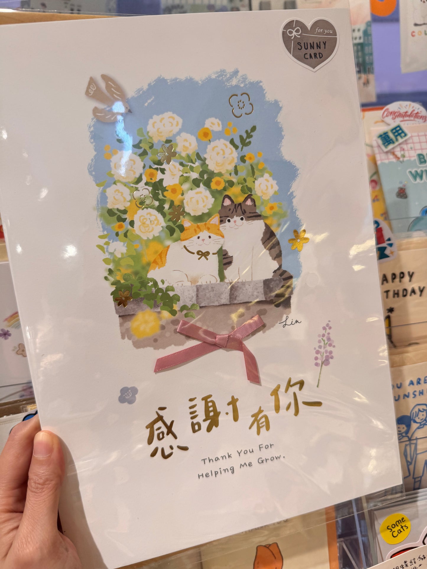 貓咪的感謝心意大大卡：感謝有你🩷