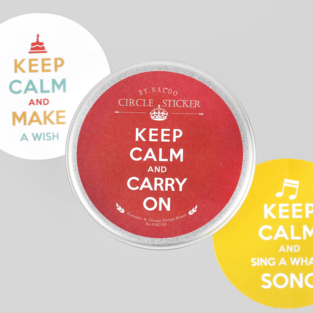 韓國Nacoo  罐裝貼紙 — Keep Calm Series!!  ( 預購產品)