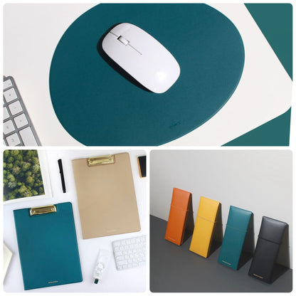 韓國Crafty in Office 皮革系列套裝 Trio (A4 Leather Clipboard Folder x Leather Pens Case x Leather Mouse Pad)  (預購商品)