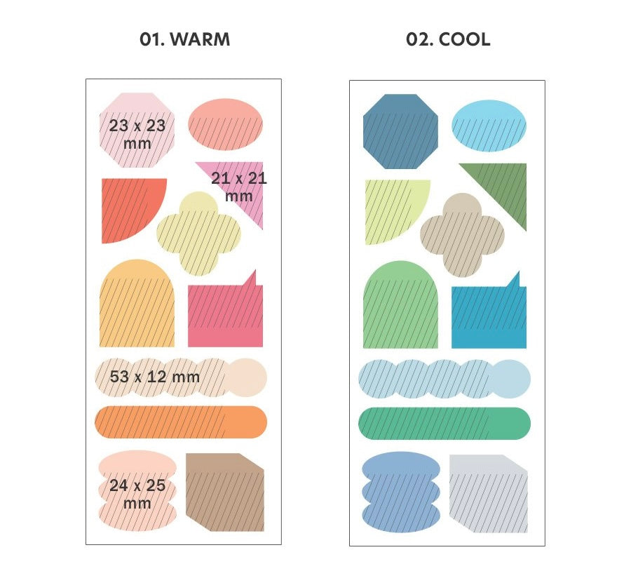 Index Point Sticky Memo  - 可書寫  (Warm, Cool, Foggy, Gradation)