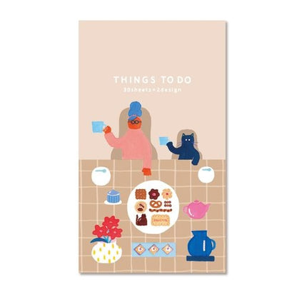 Palette To-Do-List With Cats Memo-Tea Time