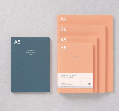 💕2026 韓國 Table Talk 時間規劃師 A5 [中號] 月+週計劃🌈  * [預購貨品，下單後14天出貨]
