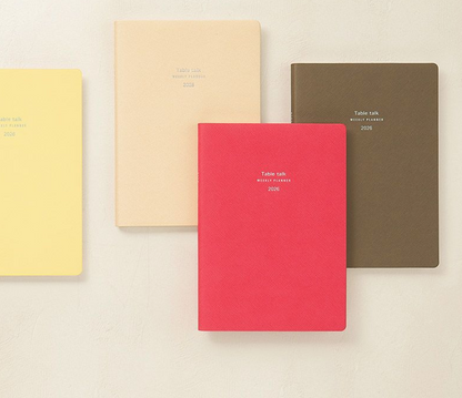 💕2026 韓國 Table Talk 時間規劃師 A5 [中號] 月+週計劃🌈  * [預購貨品，下單後14天出貨]