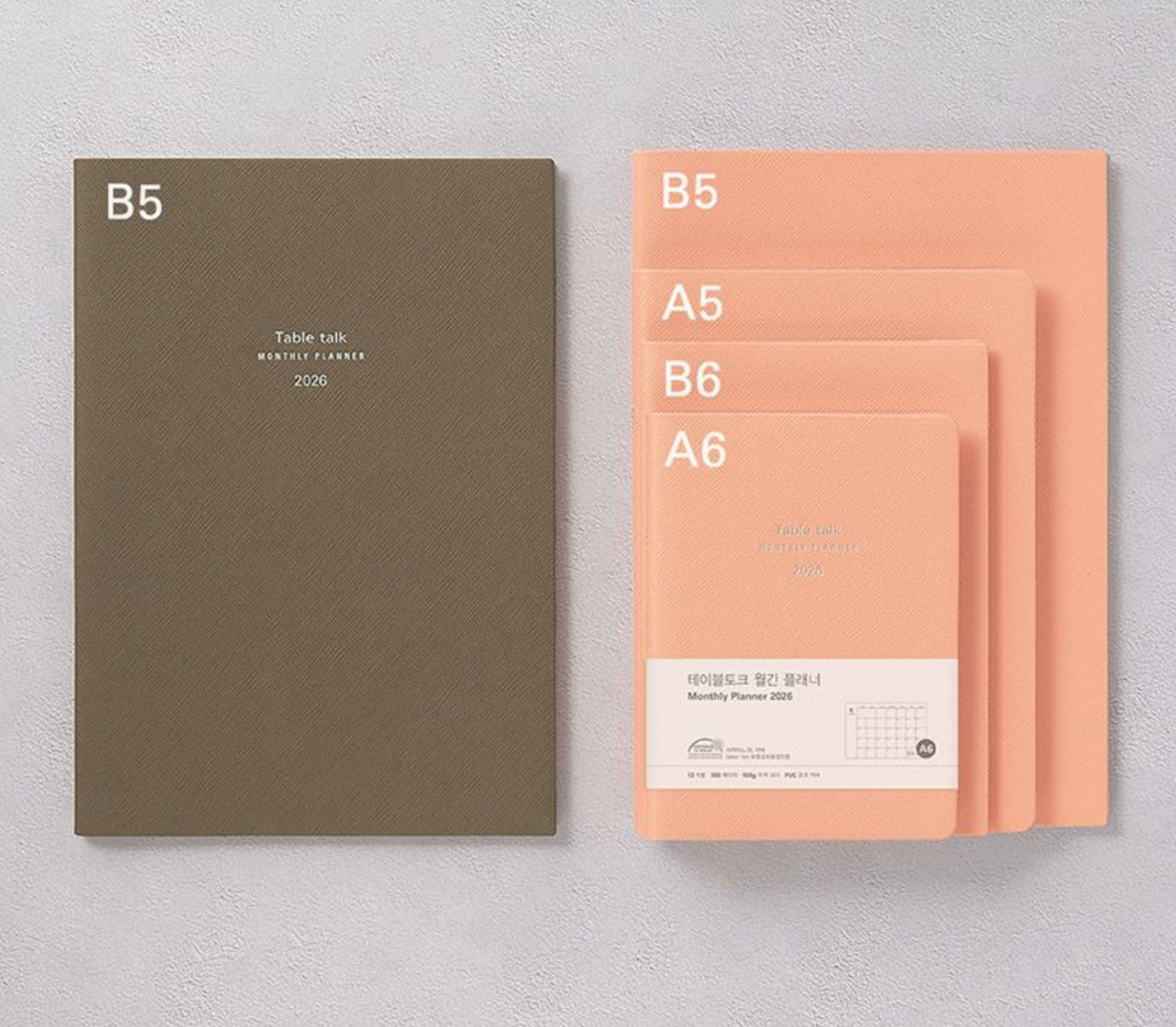 2026 韓國 Table Talk 時間規劃師 B5 [大號] 淨月計劃🌛 * [預購貨品，下單後14天出貨]
