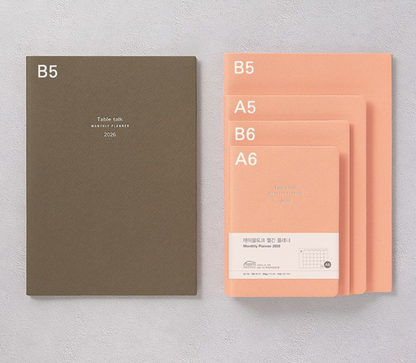 2026 韓國 Table Talk 時間規劃師 B5 [大號] 淨月計劃🌛 * [預購貨品，下單後14天出貨]