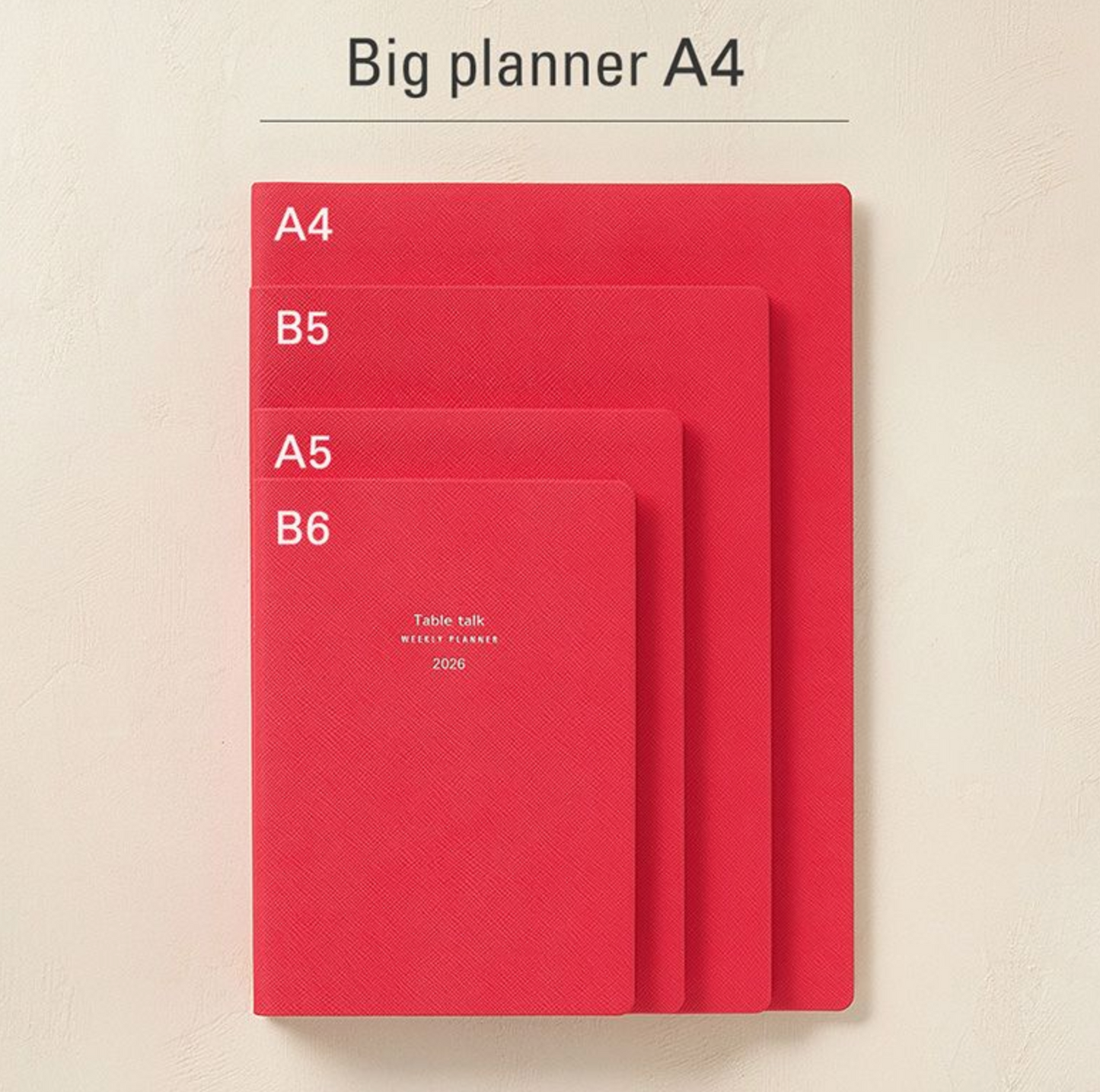 2026 韓國 Table Talk 時間規劃師 A4 [特大號] 月+週計劃🌈  * [預購貨品，下單後14天出貨]