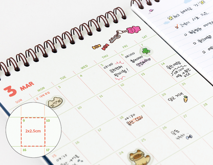 2026 韓國 Mogry Cat Twin Calender 桌面月曆 (with Memo Pad) * [預購貨品，下單後14天出貨]