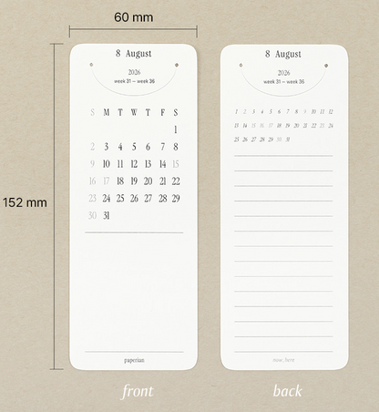 韓國 Now, Here 2026月曆Bookmark  ( LIMITED EDITION❗️兩星期後到貨）