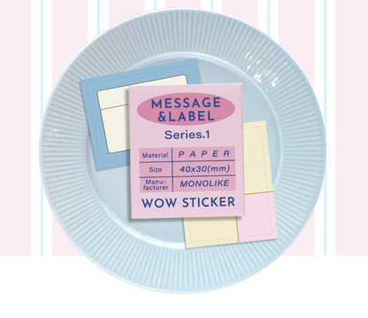 韓國By Nacoo 盒仔貼紙 - Message and Label * [預購貨品：下單後一星期出貨]