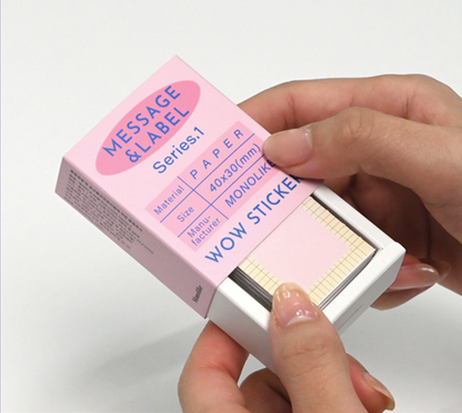 韓國By Nacoo 盒仔貼紙 - Message and Label * [預購貨品：下單後一星期出貨]