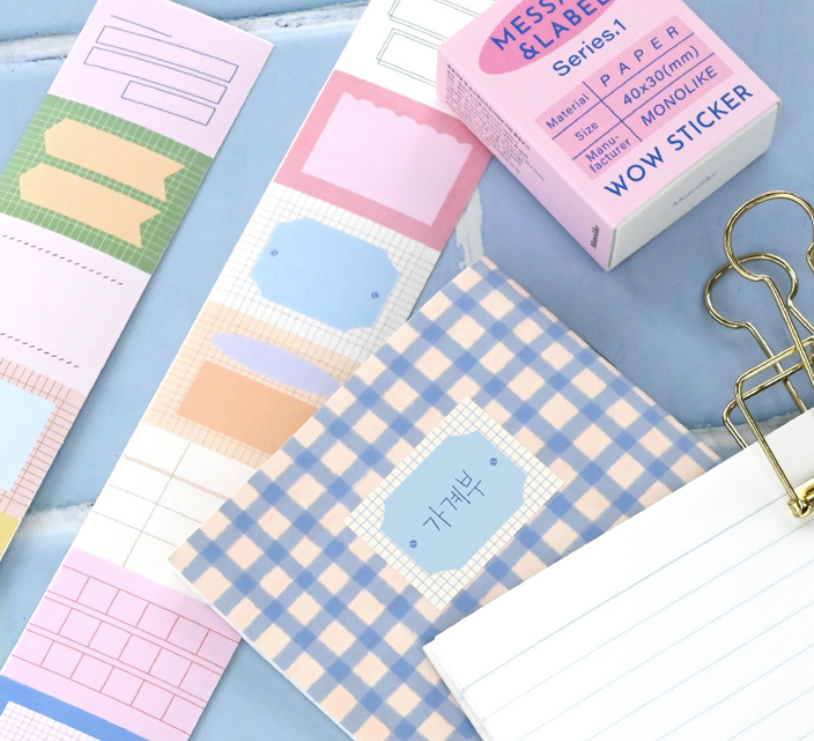 韓國By Nacoo 盒仔貼紙 - Message and Label * [預購貨品：下單後一星期出貨]