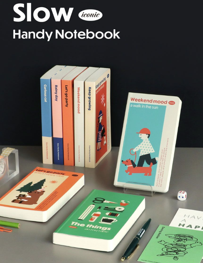 韓國  SLOW 筆記簿 - 8mm橫線* [預購貨品，下單後14天出貨]