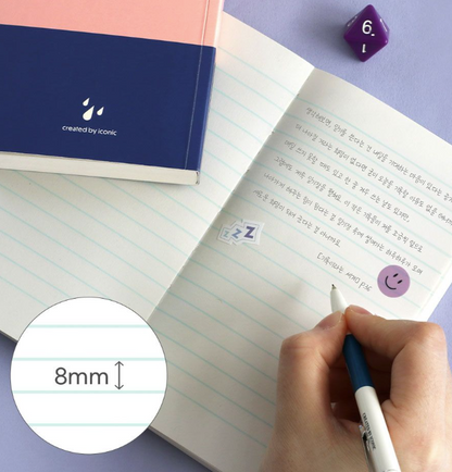 韓國  SLOW 筆記簿 - 8mm橫線* [預購貨品，下單後14天出貨]