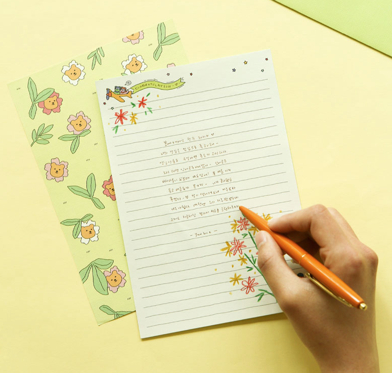 韓國 Jelly Bear 信紙套裝 - 4種設計  [預購貨品，下單後14天出貨]