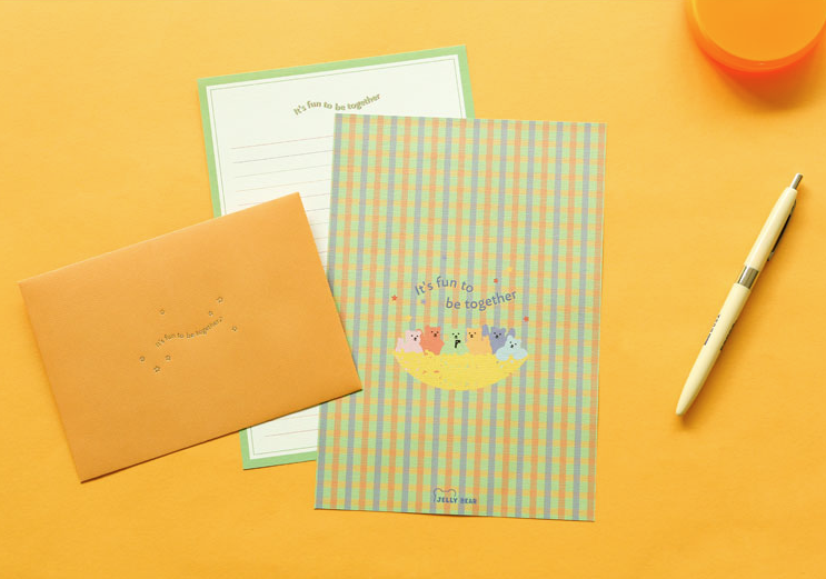 韓國 Jelly Bear 信紙套裝 - 4種設計  [預購貨品，下單後14天出貨]