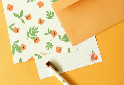 韓國 Jelly Bear 信紙套裝 - 4種設計  [預購貨品，下單後14天出貨]