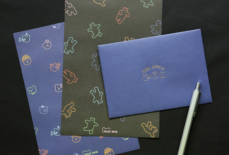 韓國 Jelly Bear 信紙套裝 - 4種設計  [預購貨品，下單後14天出貨]