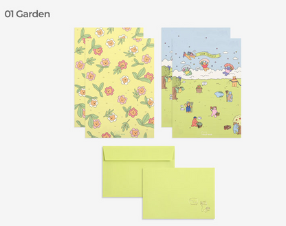 韓國 Jelly Bear 信紙套裝 - 4種設計  [預購貨品，下單後14天出貨]