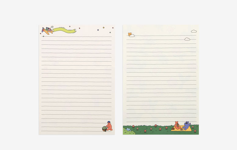 韓國 Jelly Bear 信紙套裝 - 4種設計  [預購貨品，下單後14天出貨]