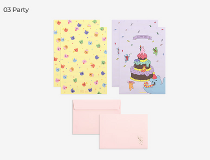 韓國 Jelly Bear 信紙套裝 - 4種設計  [預購貨品，下單後14天出貨]