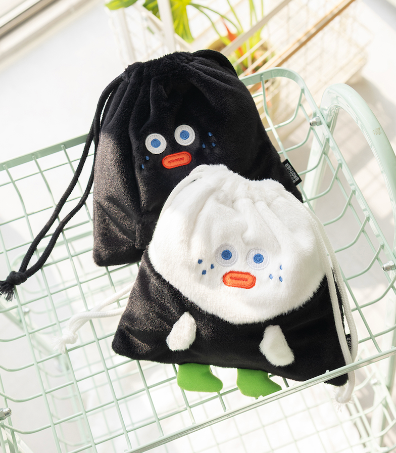 韓國人氣Brunch Brothers 飯團家族BB 束口索袋 * [預購貨品，下單後14天出貨]