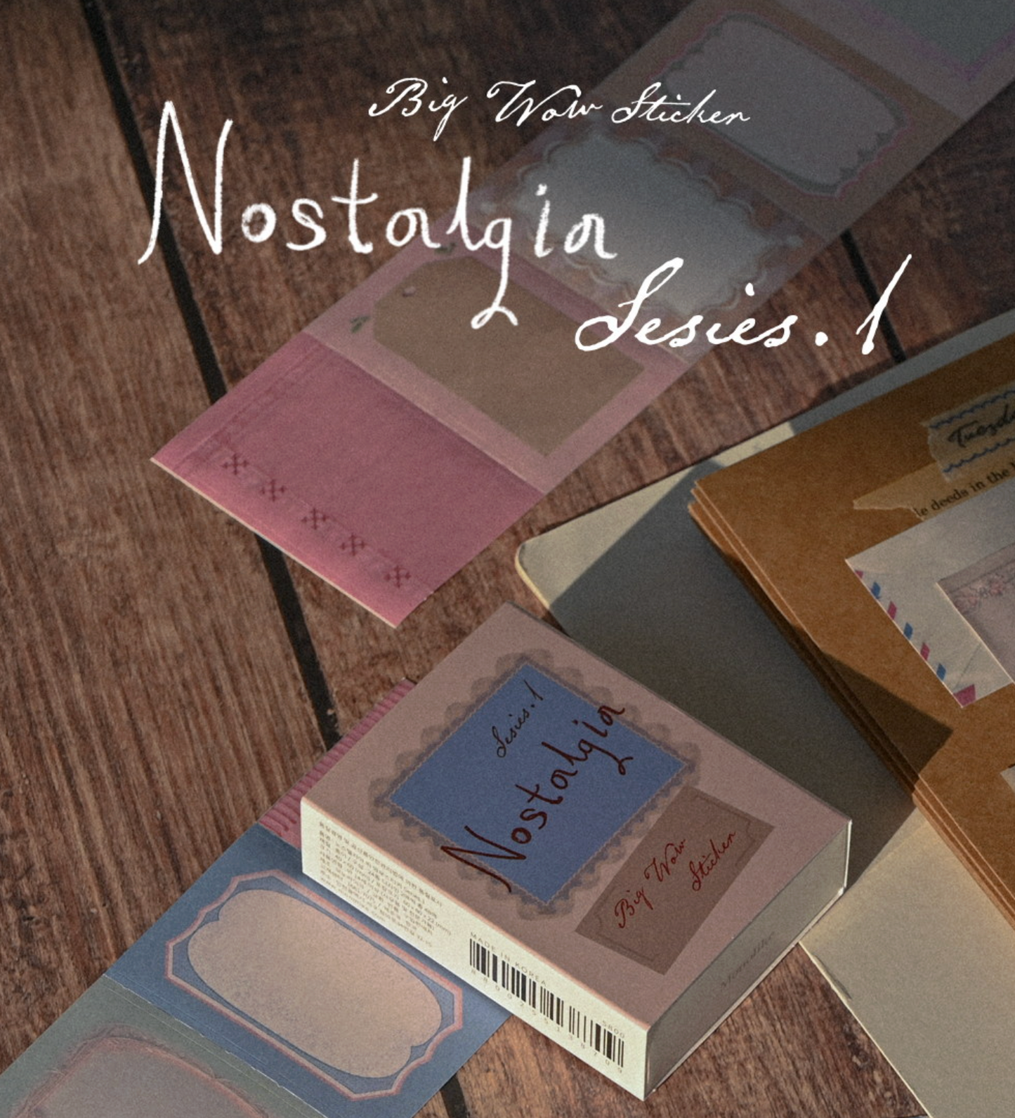 韓國 Wow stickers 盒仔貼紙  - 懷舊框架 * [預購貨品，下單後一星期出貨]