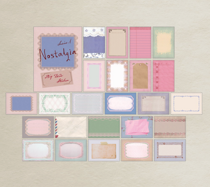 韓國 Wow stickers 盒仔貼紙  - 懷舊框架 * [預購貨品，下單後一星期出貨]