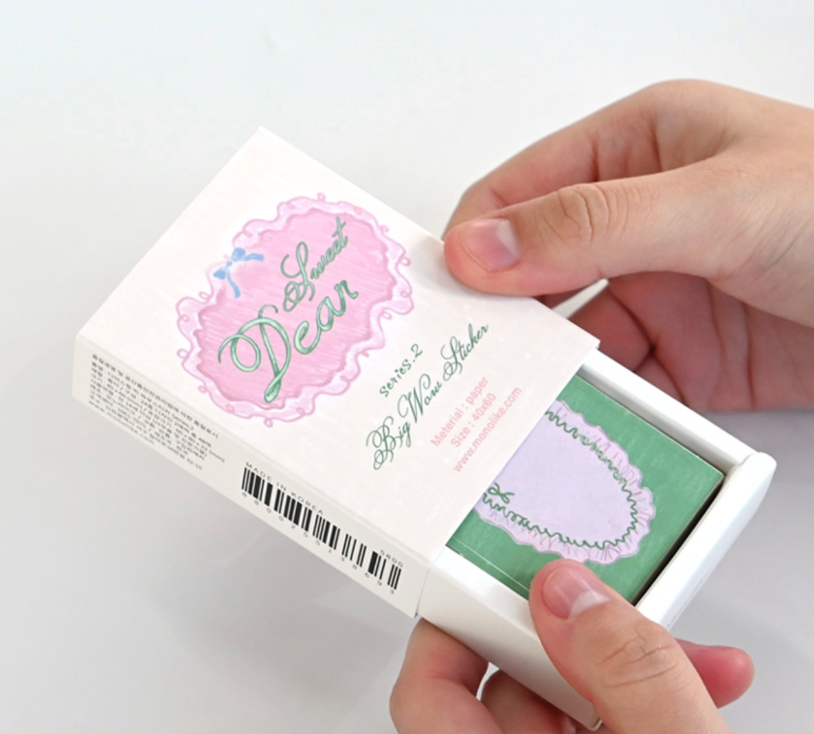 韓國 Wow stickers 盒仔貼紙  - My Dear * [預購貨品，下單後一星期出貨]