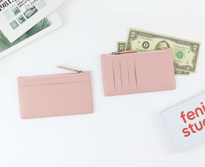 《新年限定‼️👛減$40》韓國 Fenice Studio Zip Up Cards Wallet - 5 色選擇  * [預購貨品，下單後14天出貨]