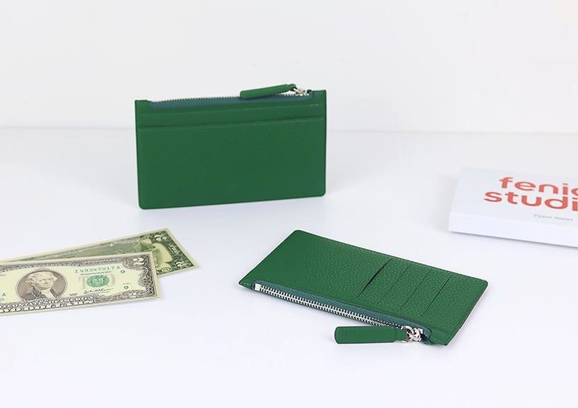 《新年限定‼️👛減$40》韓國 Fenice Studio Zip Up Cards Wallet - 5 色選擇  * [預購貨品，下單後14天出貨]