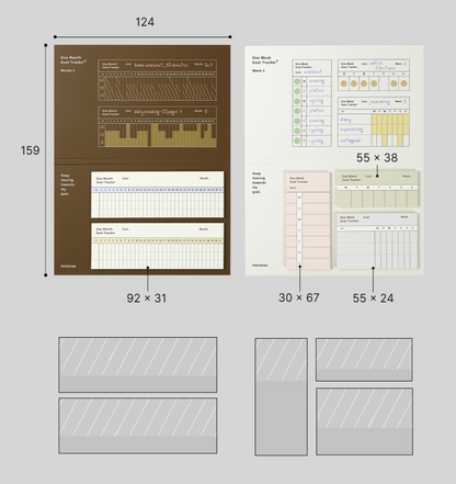 韓國Life Stationery Sticky Memo - Goal tracker 任務追踪🎯 * [預購貨品，下單後14天出貨]