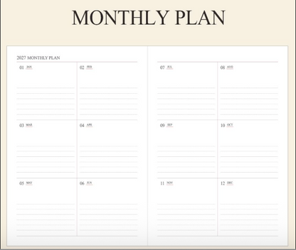 韓國2027 The Harvest Official Schedule A4 size : ⭐️ 淨週計劃 * [預購貨品，下單後14天出貨]