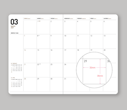 韓國2027 Ardium Schedule B6 size 🌛淨月計劃 *[預購貨品，下單後14天出貨]