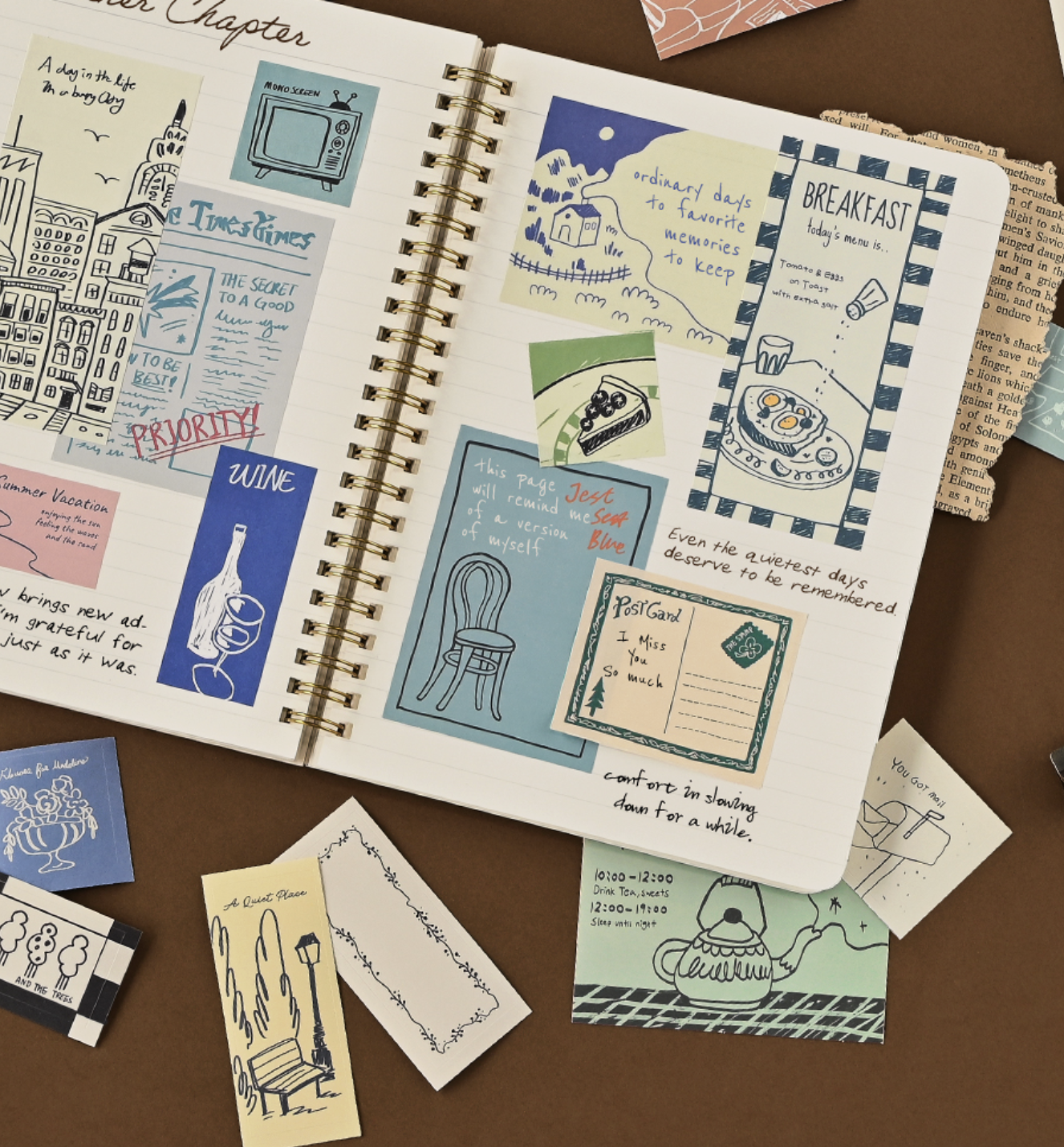 韓國Monolike 歐洲小鎮 拼貼素材包 Little town Label Stickers Pack *可書寫