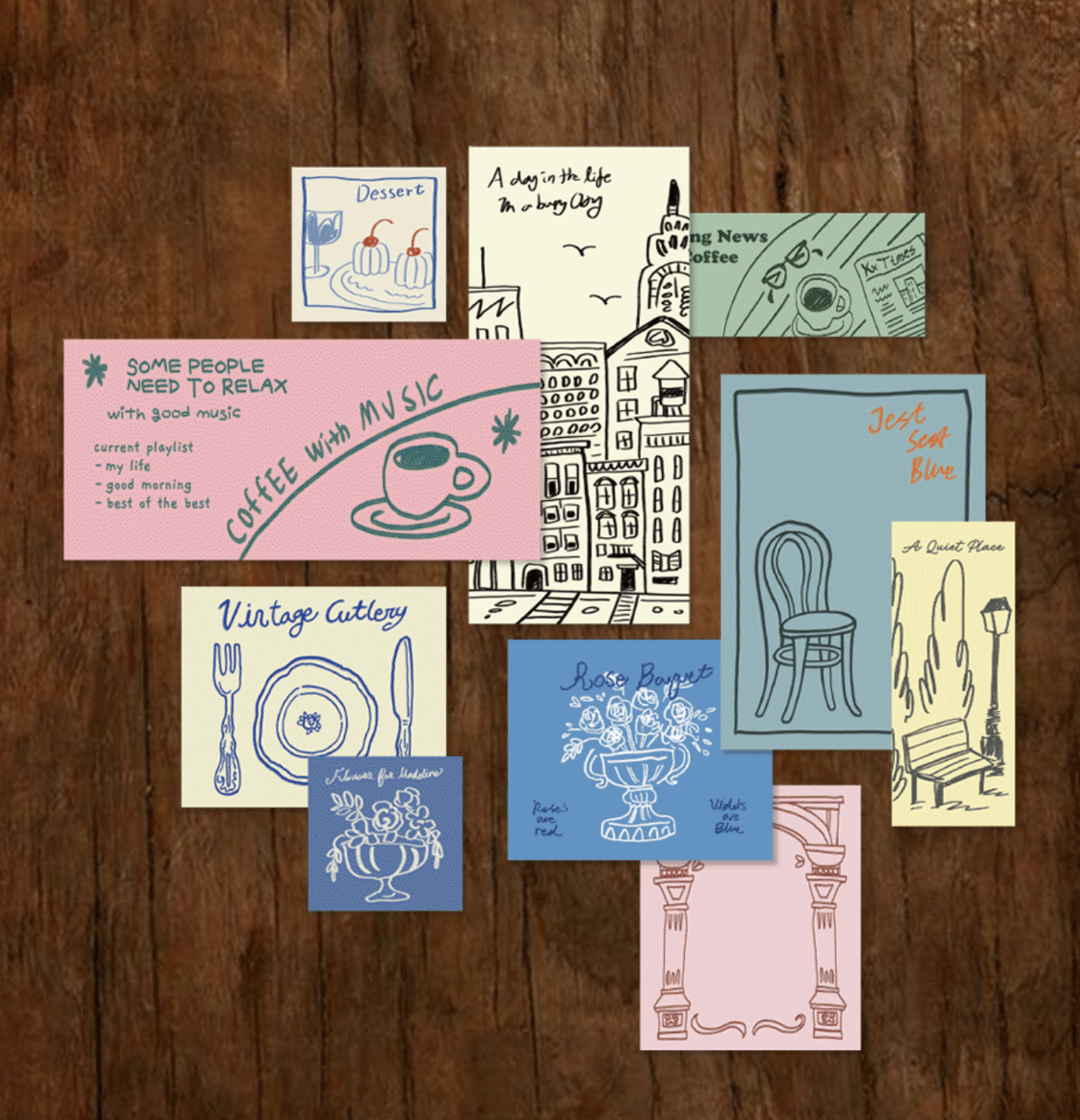 韓國Monolike 歐洲小鎮 拼貼素材包 Little town Label Stickers Pack *可書寫