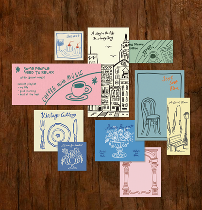 韓國Monolike 歐洲小鎮 拼貼素材包 Little town Label Stickers Pack *可書寫
