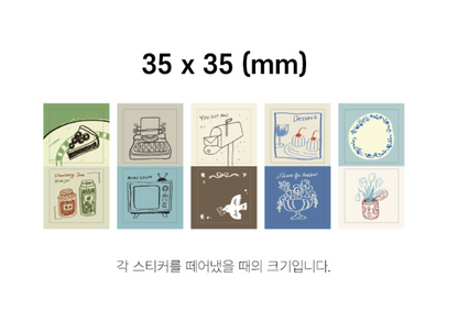 韓國Monolike 歐洲小鎮 拼貼素材包 Little town Label Stickers Pack *可書寫