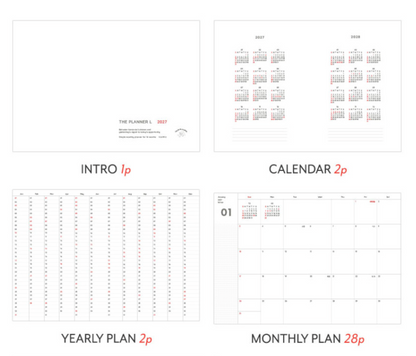 韓國 2027 Iconic Office Planner A5 size - 淨月計劃 [預購貨品，下單後14天出貨]