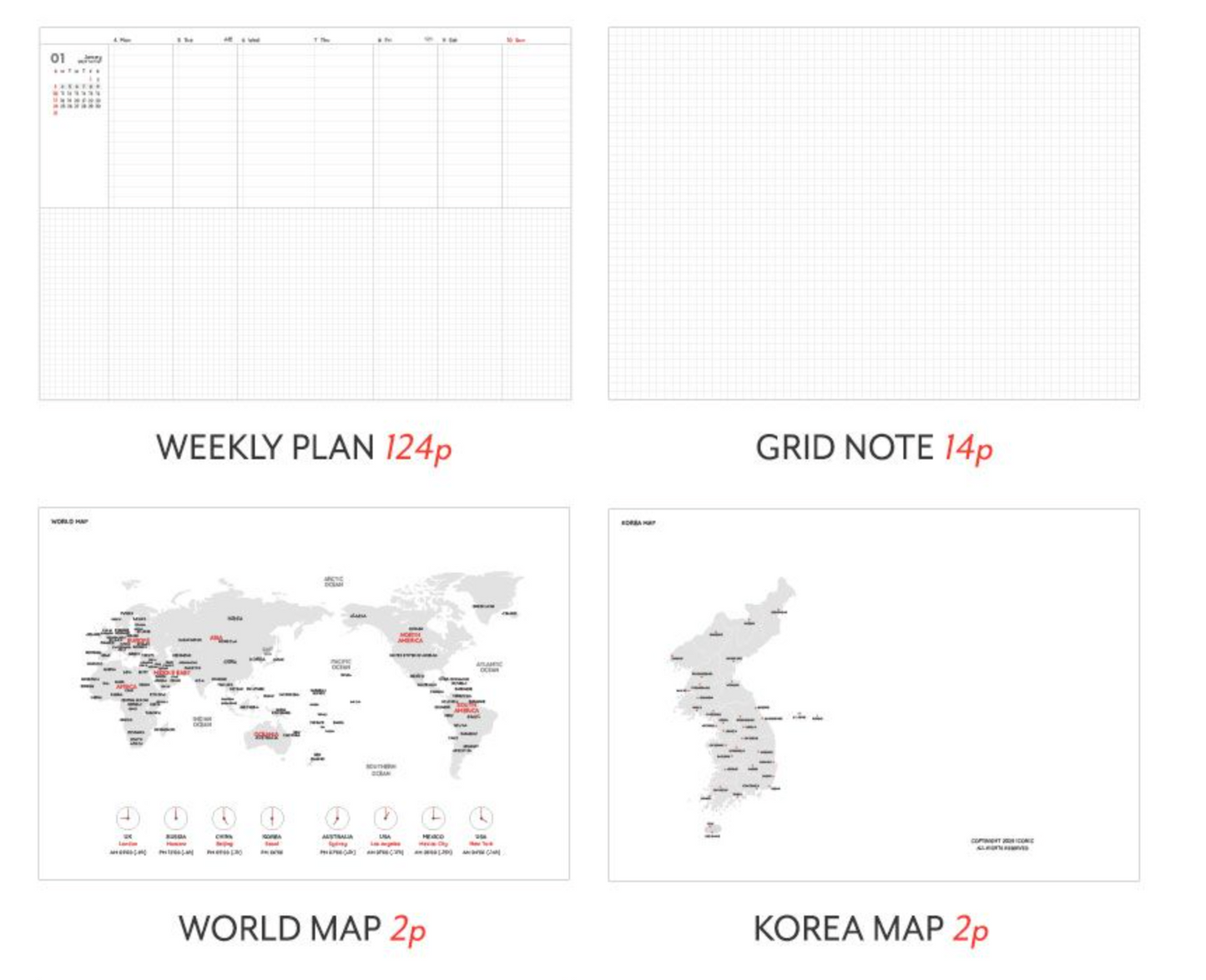 韓國 2027 Iconic Office Planner A5 size - 月週計劃 [預購貨品，下單後14天出貨]