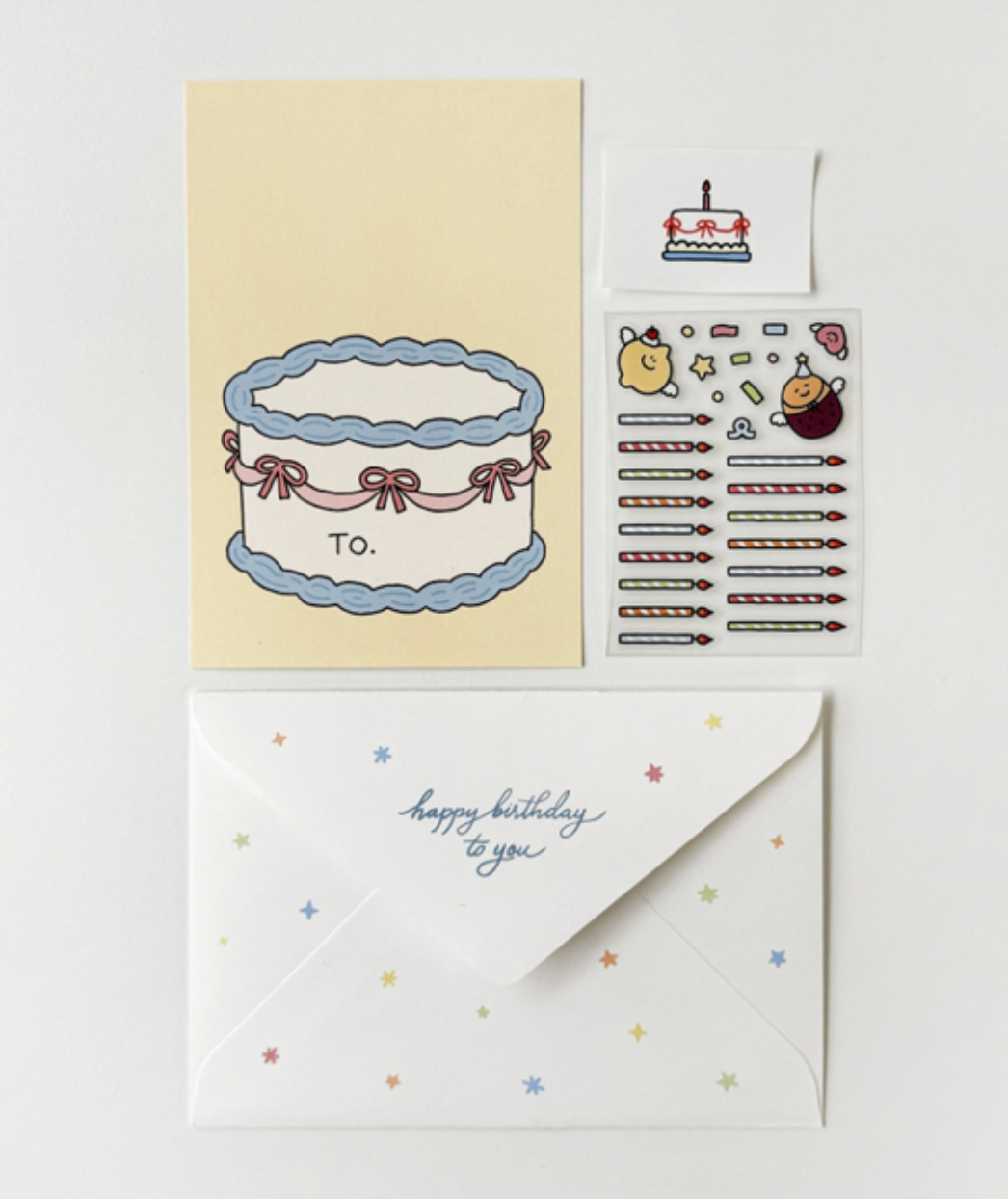 韓國Second morning DIY蛋糕生日卡