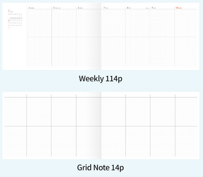 韓國 2027 PlanB. 橫向 🌈月週計劃Schedule * [預購貨品，下單後14天出貨]