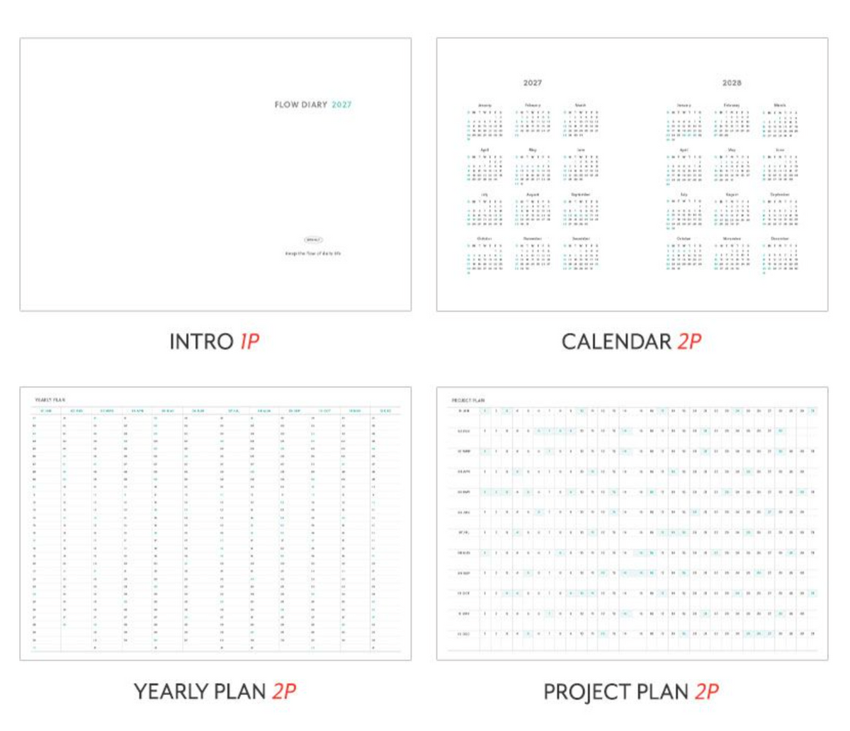 韓國 2027 Iconic My Flow A5 🌈月週計劃Schedule * [預購貨品，下單後14天出貨]