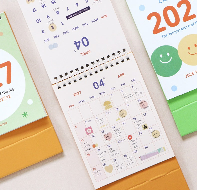 韓國 2027 INDIGO 心情記錄 桌上月曆 [預購貨品，下單後14天出貨]
