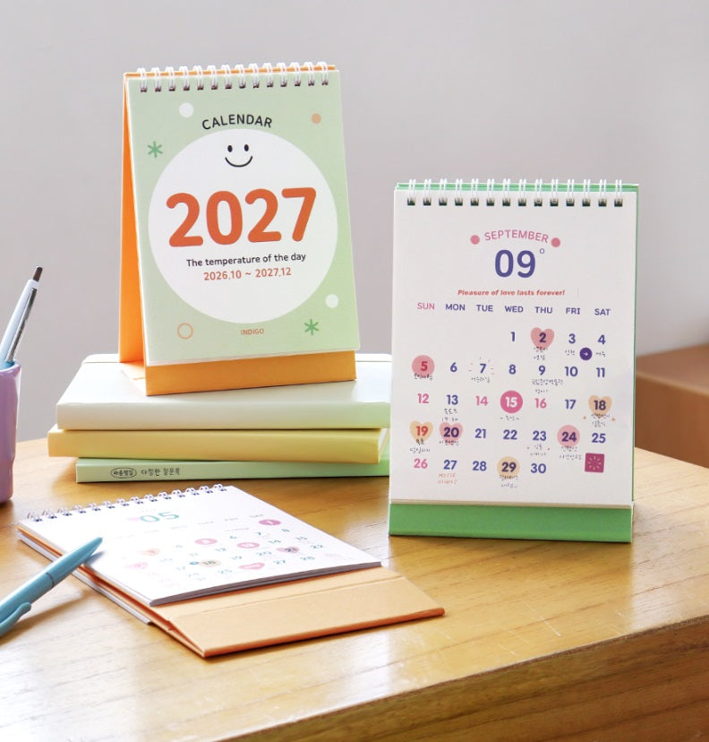 韓國 2027 INDIGO 心情記錄 桌上月曆 [預購貨品，下單後14天出貨]