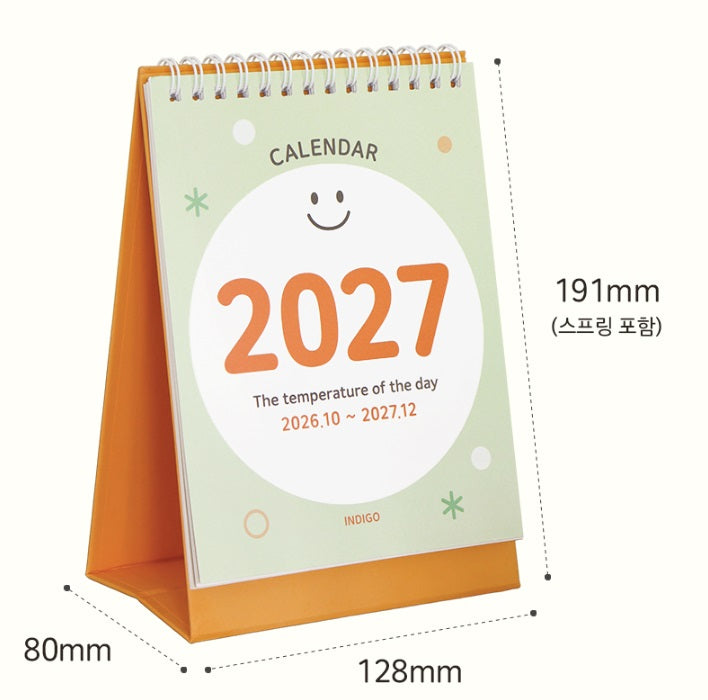 韓國 2027 INDIGO 心情記錄 桌上月曆 [預購貨品，下單後14天出貨]