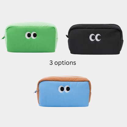 韓國 Som Som Eyes Fluffy Pouch - 3 色選擇 * [預購貨品，下單後14天出貨]