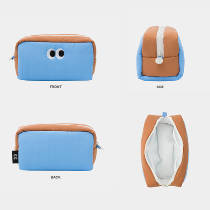 韓國 Som Som Eyes Fluffy Pouch - 3 色選擇 * [預購貨品，下單後14天出貨]