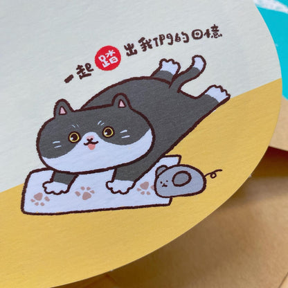 台灣肥臉貓咪🐱心意卡系列 — 黑白禮服貓 （友誼最高）