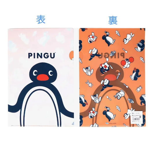 日系企鵝家族Pingu Collection A4 雙色文件夾 [橙]  [預購貨品，下單後14天出貨]