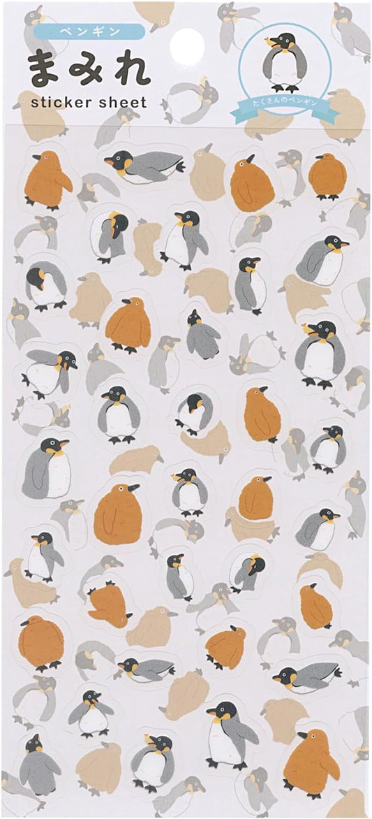 日本粒粒動物貼紙 - 滿滿的企鵝